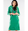 Зелена рокля с качулка Abena-3 снимка