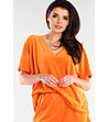 Дамска оранжева блуза Alliz-0 снимка
