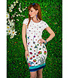 Многоцветна рокля с дизайнерски принт-2 снимка