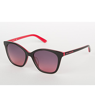 Дамски слънчеви очила с рамки в черно и розово Leonie снимка