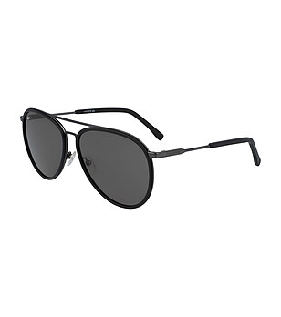 Черни мъжки слънчеви очила с тъмносиви лещи Noelle снимка