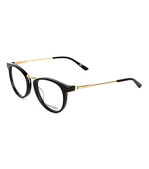 Черни дамски рамки за очила със златисти дръжки Alberta снимка