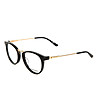 Черни дамски рамки за очила със златисти дръжки Alberta-0 снимка