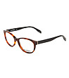 Дамски рамки за очила в цвят хавана с черни дръжки-0 снимка