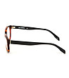 Дамски рамки за очила в цвят хавана с черни дръжки-2 снимка