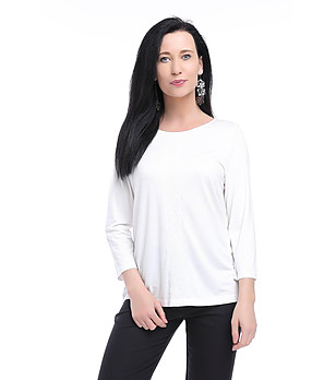 Бяла дамска блуза Iiliana снимка