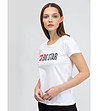 Бяла дамска памучна тениска Risma-0 снимка