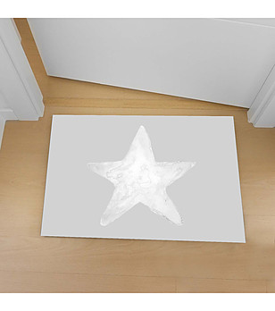 Сива постелка с принт звезда 52х75 см снимка