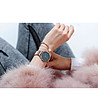 Дамски часовник в сребристо, розовозлатисто и черно-1 снимка