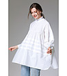 Дамска памучна блуза в бялo Olivia-2 снимка