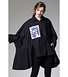 Ефектна памучна дамска овърсайз риза Petra в черно-0 снимка