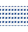 Бяла постелка със син принт 52х75 см-1 снимка