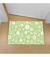 Светлозелена постелка с бял принт 52х75 см-0 снимка
