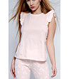 Памучна дамска розова пижама Florencia -1 снимка