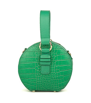 Зелена кръгла дамска чанта Sarah снимка