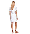 Бяла памучна рокля с перфорации Imena-1 снимка