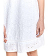 Бяла памучна рокля с перфорации Imena-4 снимка