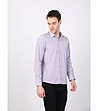 Светлолилава мъжка памучна риза Burton-2 снимка
