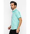 Памучна светлозелена мъжка риза Brody-3 снимка