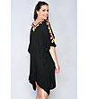 Черна рокля с многоцветни пискюли Bonita-1 снимка