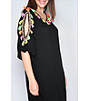 Черна рокля с многоцветни пискюли Bonita-3 снимка