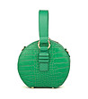 Зелена кръгла дамска чанта Sarah-0 снимка