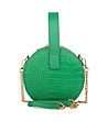 Зелена кръгла дамска чанта Sarah-1 снимка