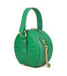 Зелена кръгла дамска чанта Sarah-2 снимка