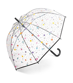 Прозрачен чадър с принт снимка