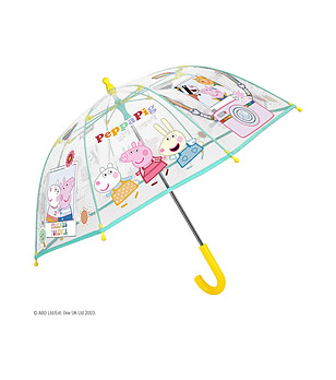 Прозрачен детски чадър с принт Peppa Pig снимка