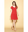 Червена рокля с принт Yelda-0 снимка