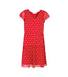 Червена рокля с принт Yelda-1 снимка