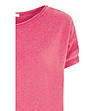 Розова дамска блуза Berita с памук от фино плетиво-2 снимка