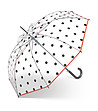 Прозрачен чадър на черни точки-0 снимка