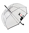 Прозрачен ветроустойчив чадър с принт Коте-0 снимка