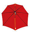 Устойчив при буря чадър в червено-3 снимка