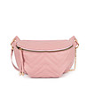 Розова дамска чанта със зигзаг шевове Mirina-0 снимка
