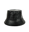 Черна шапка от еко кожа с релеф  Irene-1 снимка