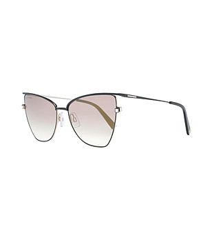 Черни дамски слънчеви очила с кафяви лещи снимка
