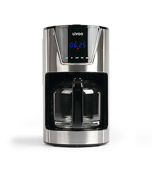 Кафеварка в сребристо и черно до 12 чаши - 900W снимка
