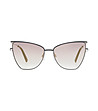 Черни дамски слънчеви очила с кафяви лещи-2 снимка