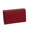 Червен дамски кожен портфейл с RFID защита-2 снимка