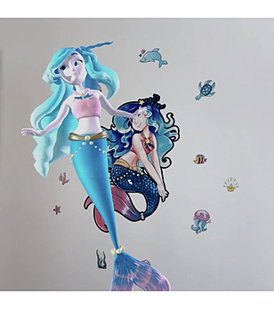 Интерактивен декоративен стикер за стена HoloToyz - Русалка снимка