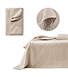 Бежово шалте за легло Leila 220x200 см-1 снимка