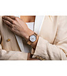 Розовозлатист дамски часовник с бял циферблат Chloé-1 снимка