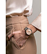 Сребрист дамски часовник с бледорозов циферблат Skylar-1 снимка