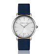 Сребрист дамски часовник с допълнителна синя каишка Adore-3 снимка