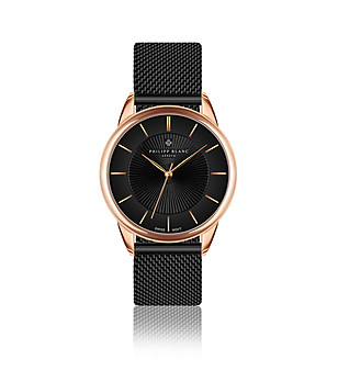Дамски часовник в черно и розовозлатисто Montreux снимка