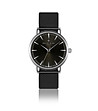 Черен unisex часовник със сребрист корпус Vernier-0 снимка