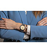 Unisex часовник в сребристо с циферблат в екрю Zurich-2 снимка